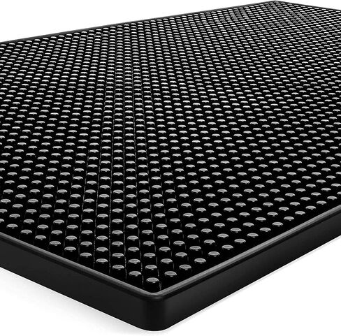 Tebery Black Mat 18" x 12" - 45.7 x 30.5cm Rubber Bar Service Spill Mat (2 pack) in Saudi Arabia