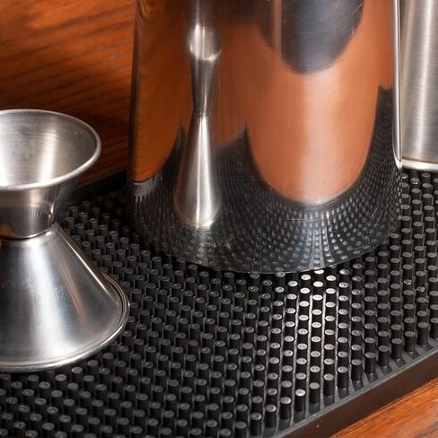 Tebery Black Mat 18" x 12" - 45.7 x 30.5cm Rubber Bar Service Spill Mat (2 pack) in Saudi Arabia