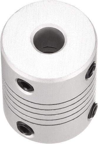 uxcell 6mm to 9mm Aluminum Alloy Shaft Coupling Flexible Coupler Motor Connector Joint L25xD19 Silver,5pcs in Saudi Arabia