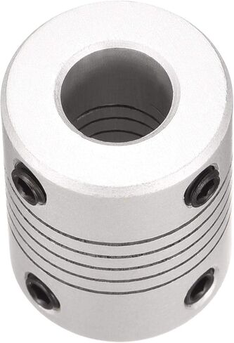 uxcell 6mm to 9mm Aluminum Alloy Shaft Coupling Flexible Coupler Motor Connector Joint L25xD19 Silver,5pcs in Saudi Arabia