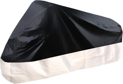 Motorcycle Cover-Motorcycle Covers Waterproof Outdoor Storage,Motorbikes Vehicle Moped Cover Waterproof Outdoor,Fits up to 104" Motors (Black-Silver, XXXL-104 inch) in Kuwait