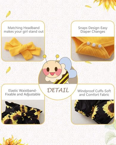 Newborn Baby Girl Clothes Infant Girl Outfits 0 3 6 12 18 Months Clothes for Girls Headband Clothing Set in Kuwait