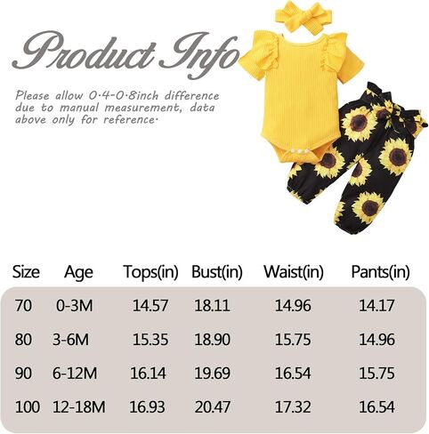 Newborn Baby Girl Clothes Infant Girl Outfits 0 3 6 12 18 Months Clothes for Girls Headband Clothing Set in Kuwait