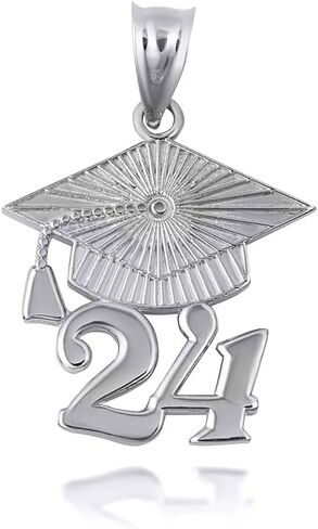 Claddagh Gold .925 الجنيه الاسترليني 2023 إلى 2027 قلادة قبعة التخرج فقط in Kuwait