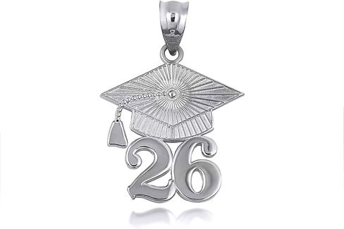 Claddagh Gold .925 الجنيه الاسترليني 2023 إلى 2027 قلادة قبعة التخرج فقط in Kuwait