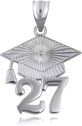 Claddagh Gold .925 الجنيه الاسترليني 2023 إلى 2027 قلادة قبعة التخرج فقط in Kuwait