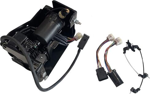 Air Suspension Compressor With Bracket - Air Bag System - Replaces 15254590, 19299545, 15296756 - Compatible with Cadillac, Chevy and GMC SUVs - Escalade, Avalanche, Suburban, Tahoe, Yukon, XL1500 in Saudi Arabia