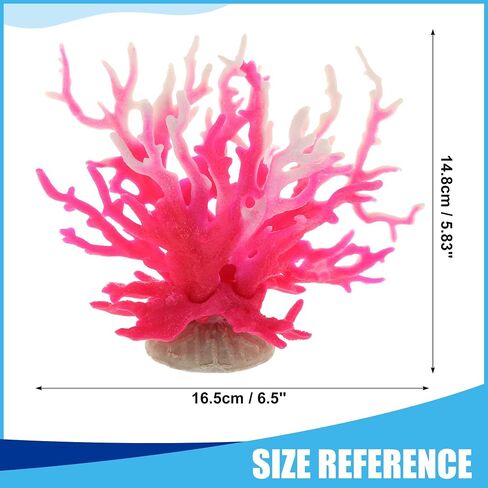 ديكور الشعاب المرجانية الملونة CAPASTEC، ديكور مرجاني صناعي صغير لديكورات حوض السمك، 6.5 × 5.83 بوصة (أبيض وردي) in Saudi Arabia