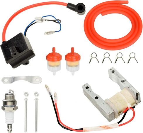 YOXUFA ترقية بمحركات دراجة CDI ملف الإشعال Magneto Coil Kit لمحرك 2 السكتة الدماغية 80cc 100cc 49cc 50cc PK80 BT80 YD100 محرك الغاز أجزاء الدراجة الآلية عالية الأداء in Kuwait