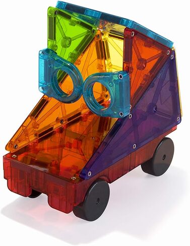 MAGNA-TILES DX مجموعة بناء مغناطيسية مكونة من 48 قطعة، العلامة التجارية الأصلية للبناء المغناطيسي in Kuwait