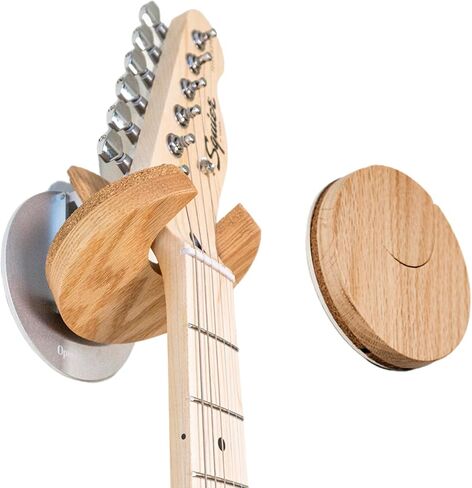 Openhagen World’s Only - Collapsible Electric Guitar Hanger and Wall Mount Bracket Holder for Guitars and Basses - Danish Design - Space Saving - Wooden - Oak Color - Scratch Proof in Saudi Arabia