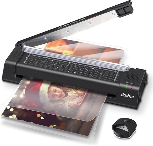 آلة تغليف جاسبي، آلة تغليف حرارية مقاس 13 بوصة مع قاطع ورق فولاذي، 13 كيس تغليف، مستدير زاوية، زر تحرير المربى للمنزل والمكتب والمدرسة والمعلمين والاستخدام الشخصي، أسود in Kuwait