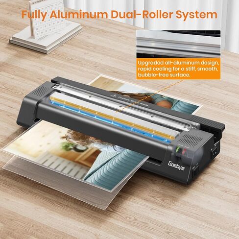 آلة تغليف جاسبي، آلة تغليف حرارية مقاس 13 بوصة مع قاطع ورق فولاذي، 13 كيس تغليف، مستدير زاوية، زر تحرير المربى للمنزل والمكتب والمدرسة والمعلمين والاستخدام الشخصي، أسود in Kuwait