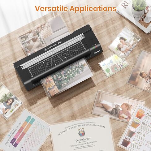 آلة تغليف جاسبي، آلة تغليف حرارية مقاس 13 بوصة مع قاطع ورق فولاذي، 13 كيس تغليف، مستدير زاوية، زر تحرير المربى للمنزل والمكتب والمدرسة والمعلمين والاستخدام الشخصي، أسود in Kuwait