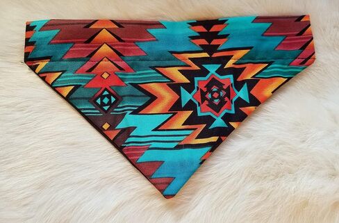 Native American Western Over the Collar Dog Bandana That Slips onto Their Existing Collar Size Extra Small in Saudi Arabia