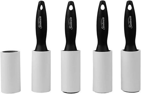 مجموعة هوم بيسيكس مكونة من 5 بكرات بلاستيكية للوبر، باللون الأسود in Kuwait