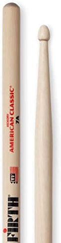Vic Firth American Classic 7A Wood-Tipped Drumsticks - 12-Pack Bundle with Austin Bazaar Polishing Cloth in Saudi Arabia