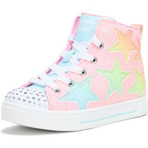Skechers Girls Twinkle Sparks-Stellar Star Sneaker ، Silver/Multi ، 8 Toddler in Saudi Arabia