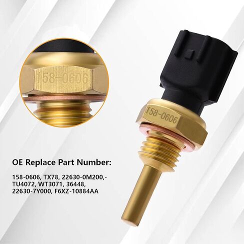 158-0606 22630-0M200 22630-7Y000 TX78 مستشعر درجة حرارة سائل التبريد متوافق مع Infiniti EX35 FX45 G20 25 37 I30 M56 in Kuwait