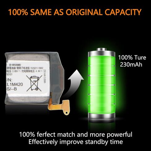 R890 Battery Compatible with Samsung Galaxy Watch 4 Classic 46mm SM-R890 Replacement EB-BR890ABY with Professional Repair Tools Kit in Saudi Arabia