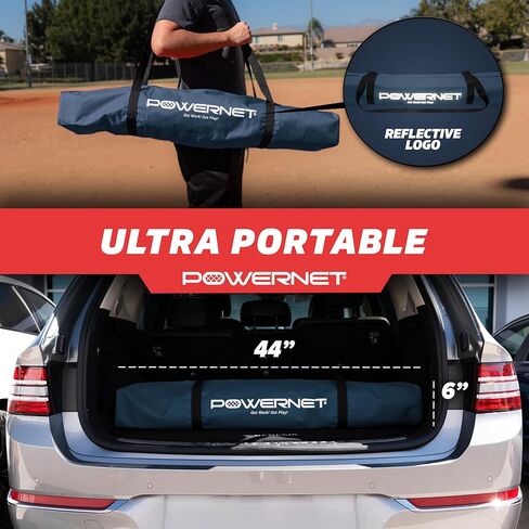 PowerNet Baseball Softball Practice Net 7x7 with Baseball Accessories for Practice Pitching, Batting & Fielding, Ball Caddy, Weighted Baseballs, Tee in Kuwait
