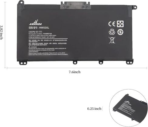 M01118-421 PP03XL PV03XL Laptop Battery for HP Pavilion x360 13-BB 13-BB0000 14-DV 14-DV0000 14-DK 14-DK0000 14M-DW 15-EH Series Series PP03XL PPO3XL PVO3XL L83388-421 M01144-005 in Kuwait