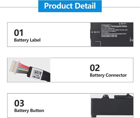 M01118-421 PP03XL PV03XL Laptop Battery for HP Pavilion x360 13-BB 13-BB0000 14-DV 14-DV0000 14-DK 14-DK0000 14M-DW 15-EH Series Series PP03XL PPO3XL PVO3XL L83388-421 M01144-005 in Kuwait