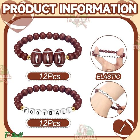 24 حزمة فريق كرة السلة هدية كرة السلة رسالة الطين مطرز سوار السائبة كرة السلة حزب صالح البرتقالي الأسود قابل للتعديل الرياضة أساور لاعب كرة السلة هدية للبالغين في سن المراهقة in Kuwait