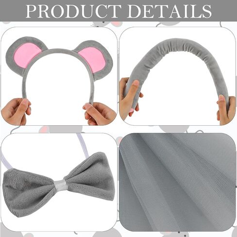 Pig Costume Set for Women Adult Piggy Ears Headband Bowtie Nose Tail and Tutu Dress Halloween Piglet Ears Costume Adult Animal Cosplay Dress Kit Accessories Pink in Saudi Arabia
