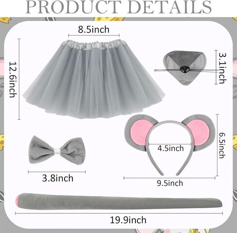 Pig Costume Set for Women Adult Piggy Ears Headband Bowtie Nose Tail and Tutu Dress Halloween Piglet Ears Costume Adult Animal Cosplay Dress Kit Accessories Pink in Saudi Arabia