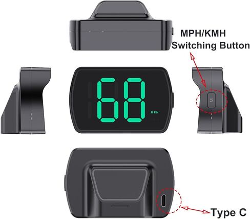 شاشة Universal Car Hud Up مع عداد المقياس GPS ، وجبة الإسقاط للسيارات ، ودراجة نارية ، وعربة الجولف ، والشاحنة و RV in Kuwait