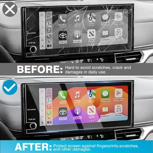 Karltys 2 Pack Tempered Glass Screen Protector for 2023 2024 2025 Nissan Altima Accessories SL/SR VC-Turbo 12.3-Inch Touchscreen, Ultra Clear Anti Glare Navigation Protective Film in Kuwait