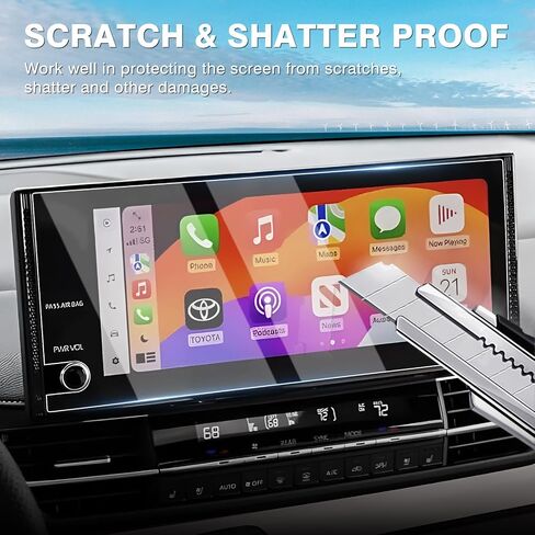 Karltys 2 Pack Tempered Glass Screen Protector for 2023 2024 2025 Nissan Altima Accessories SL/SR VC-Turbo 12.3-Inch Touchscreen, Ultra Clear Anti Glare Navigation Protective Film in Kuwait