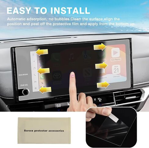 Karltys 2 Pack Tempered Glass Screen Protector for 2023 2024 2025 Nissan Altima Accessories SL/SR VC-Turbo 12.3-Inch Touchscreen, Ultra Clear Anti Glare Navigation Protective Film in Kuwait
