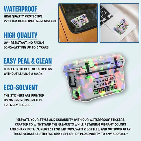 3Pcs You May be Cool But I'm a Little Cooler Sticker Funny Cool Pun Dont Hate Me Because I'm A Little Cooler Sticker Don't Hate Me Vinyl Decal for Laptop Water Bottle Toolbox Phone Case Cars 3" in Kuwait