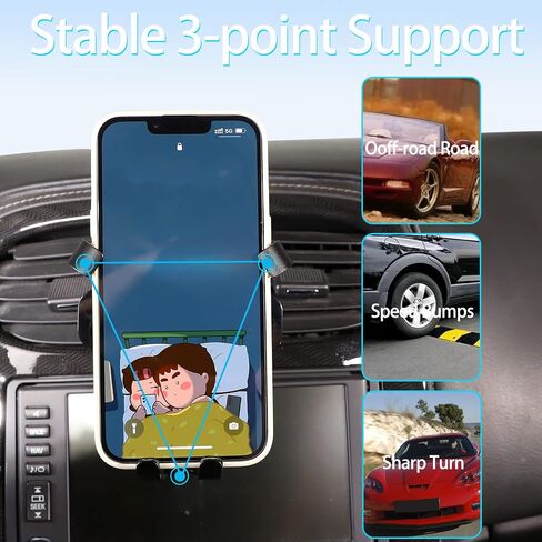 Lcojicep Car Phone Holder Compatible with Corvette C6 2005-2013 Car Phone Mount Accessories, for All Mobile Phones (Style B) in Saudi Arabia
