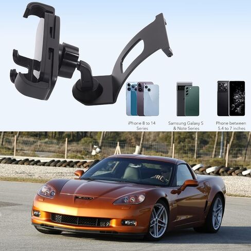 Lcojicep Car Phone Holder Compatible with Corvette C6 2005-2013 Car Phone Mount Accessories, for All Mobile Phones (Style B) in Saudi Arabia