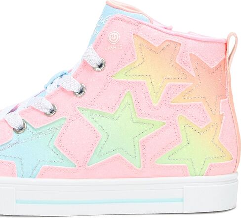 SKECHERS Girls Twinkle Sparks-Stellar Star Sneaker, Silver/Multi, 8 Toddler in Saudi Arabia