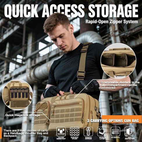 حقيبة مجموعة الأسلحة التكتيكية للمسدسات و Ammo Pistol Case Range Range Backpack Carning Magazine Ammo Gear Accessories Molle Pouch للصيد الرياضي للرياضة الخارجية in Kuwait