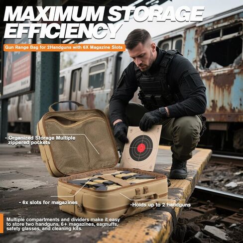 حقيبة مجموعة الأسلحة التكتيكية للمسدسات و Ammo Pistol Case Range Range Backpack Carning Magazine Ammo Gear Accessories Molle Pouch للصيد الرياضي للرياضة الخارجية in Kuwait