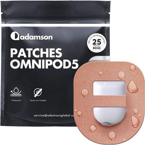 Adamson Omnipod 5 Overpatches-10 بقع لاصقة من Omnipod 5 مقاومة للماء ، مقاوم للعروع ، صديقة للبشرة ، بدون غراء على الوسط ، يسهل تطبيقه وإزالته ، وآمن أنماط الحياة النشطة-Beige in Kuwait