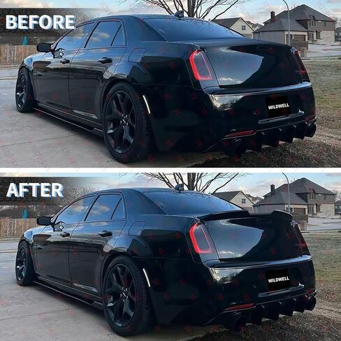 WildWell Rear Trunk Spoiler for 2011-2023 Chrysler 300 300C 300S Touring Limited, Rear Spoiler Highkick Duckbill Style Wing ABS Material Carbon Fiber Painted in Kuwait