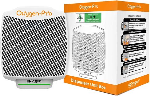 Oxygen-Pro - Fragrance Dispenser, Commercial Air Freshener and Deodorizer, Wall Mounted, Battery Operated Automatic Dispenser, Odor Eliminator and Fragrancing System (6 Pack) in Saudi Arabia