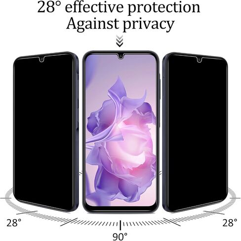 Kesuwe [3 Pack Privacy Screen Protector for Samsung Galaxy S23, Fingerprint Unlock, Anti Spy, Anti Scratch, 9H Hardness, HD Clear, Ultra Resistant, Bubble Free, Case Friendly, Easy Installation in Saudi Arabia