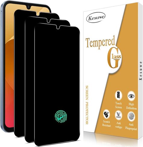 Kesuwe [3 Pack Privacy Screen Protector for Samsung Galaxy S23, Fingerprint Unlock, Anti Spy, Anti Scratch, 9H Hardness, HD Clear, Ultra Resistant, Bubble Free, Case Friendly, Easy Installation in Saudi Arabia