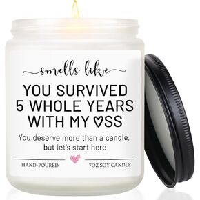 1 Year Anniversary, Gifts for Boyfriend, Girlfriend, Men, Women, 1st Year Paper Anniversary, Gifts for Couple, Him, Her - First Aniversario Candle, One Year Wedding Anniv. Gift for Husband, Wife in Kuwait