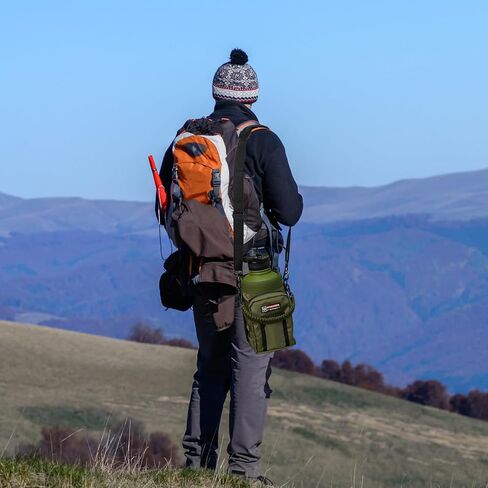 NATURE PIONEOR Water Bottle Carrier with Adjustable Strap - Insulated Sleeve Pouch Water Bottle Holder Bag with Paracord Handle & 2 Storage Pockets for 18/24/25/26/32/36/40/46oz, Hiking, Camping, Gym in Kuwait