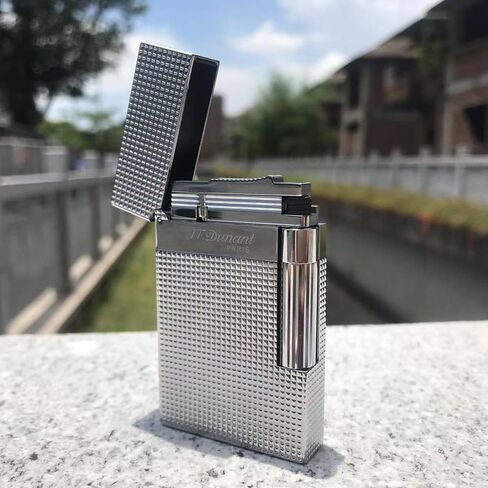 Classic Diamond Head Lighter, Vintage Trench Brass Lighter, Ding Sound, Adjustable Soft Flame, Gift for Men Father Husband Boyfriend in Kuwait
