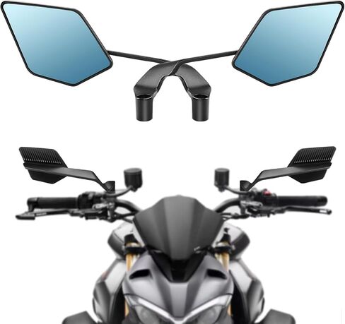 Motorcycle Mirrors Universal Foldable Rotating Rear View Mirror Stealth Wind Wing Side Mirror for Kawasaki Z400 Z650 Z900 1290 Super Duke R Evo ABS 390 Duke Street Bike Yamaha MT-07(10mm,8mm) in Kuwait
