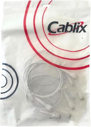 سلك التصحيح النحيف القابل للانحناء الممتاز ، أبيض 10 أقدام ، Cat 6A 10G ، 50Micron in Kuwait